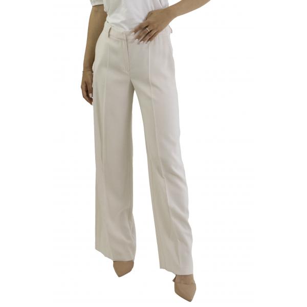 Pantalone in viscosa con bottone palazzo Options 